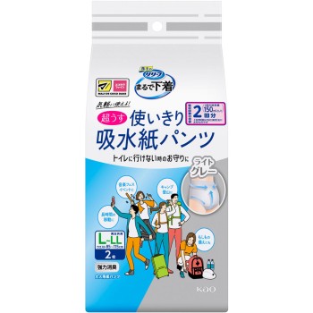 리리프 팬츠타입 마치 속옷같은 2회분 그레이 L 2매 카오