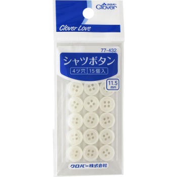 클로버러브 셔츠 단추 11.5mm 클로버