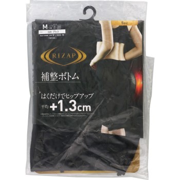 RIZAP 보정 5부 하의 M 블랙 구즈