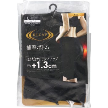 RIZAP 보정 5부 하의 L 블랙 구즈