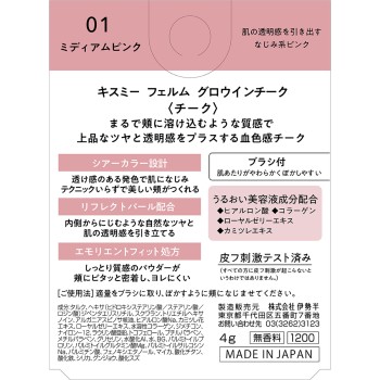 키스미 페름 글로우 인 치크 01 4g 이세한