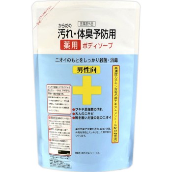 몸의 오염·체취 예방 약용 바디소프 교체 남성용 CTY-BMK 400ml 클로버코퍼레이션