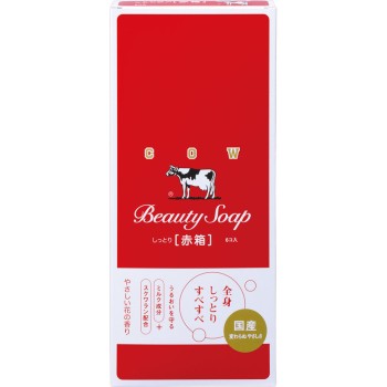 카우 브랜드 빨간 상자 6개 우유비누공진사