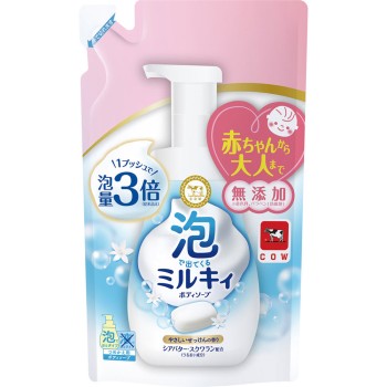 폼으로 나오는 밀키 바디솝 부드러운 비누향 리필 450ml 규슈 비누