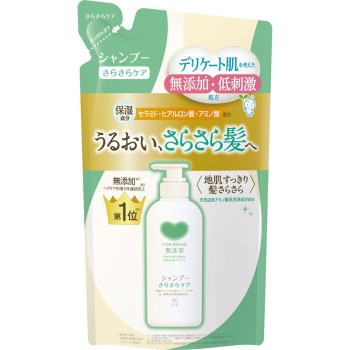 카우브랜드 무첨가 샴푸 사라사라 케어 리필 360ml 규슈 비누