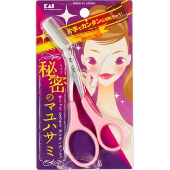 빗부착 눈썹가위 핑크 _ 카이