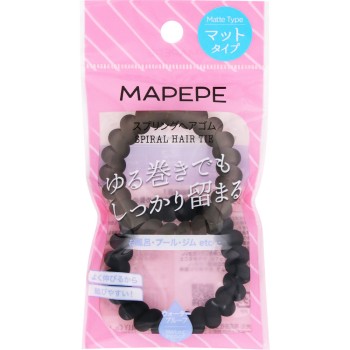 스프링 헤어 고무 2P 매트 블랙 샨테이