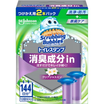 스크러빙 버블 변기 스탬프 소취 성분 in 클리어 재스민 교체용 38g×2 존슨