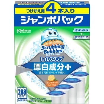 스크러빙 버블 토일렛 스탬프 표백 화이티 시트러스 교체 38g×4 존슨