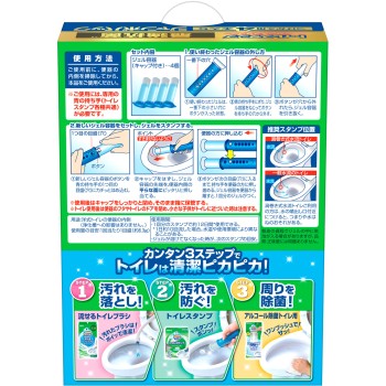 스크러빙 버블 토일렛 스탬프 최강 항균 엘레강스 플라워 교체 38g×4 존슨