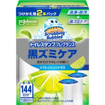 스크러빙 버블 화장실 스탬프 프레그런스 흑색때 케어 리프레쉬 시트러스 교체용 38g×2