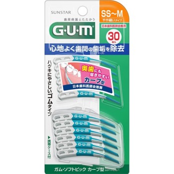 GUM 소프트픽 커브형 SS~M 30개입 썬스타