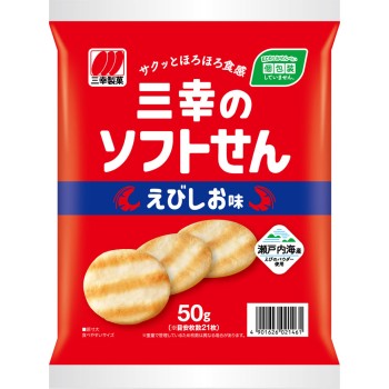 산코의 소프트 전병 새우소금맛 50g