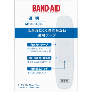 밴드에이드 투명 M 사이즈 40매 JNTL 컨슈머 헬스