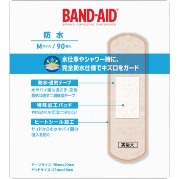밴드에이드 방수 M사이즈 90매 JNTL컨슈머헬스