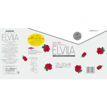 엘비라 (장미 향) 두루마리 화장지 더블 4R×30m 시코쿠 특지