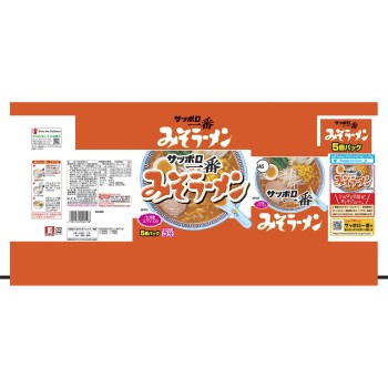 삿포로 이치방 미소 라멘 5개 팩 500g 산요식품