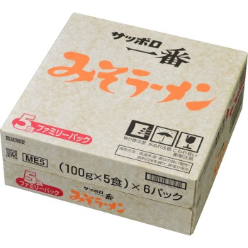 삿포로 이치방 된장 라멘 5개 팩 케이스 5P×6