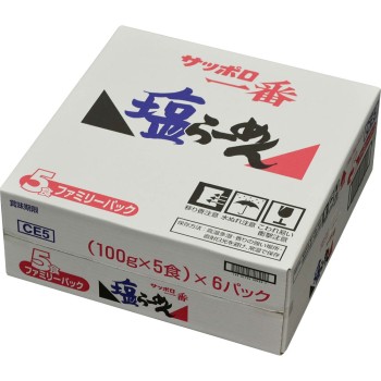 삿포로 이치방 소금 라멘 5개 팩 케이스 5P×6 산요식품