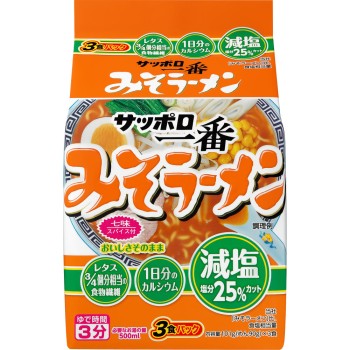 삿포로 이치방 감염 된장 라멘 3식 팩 303g