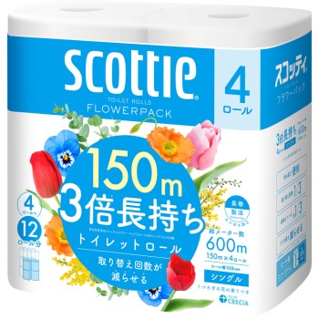 스코티 플라워팩 3배 오래가는 4R S 150m 일본제지크레시아