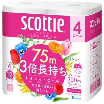 스코티 플라워팩 3배 오래가는(더블) 75m 일본제지크레시아