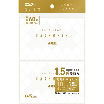 스코티 카시미어 포켓 티슈 4개 니혼세이시 크레시아