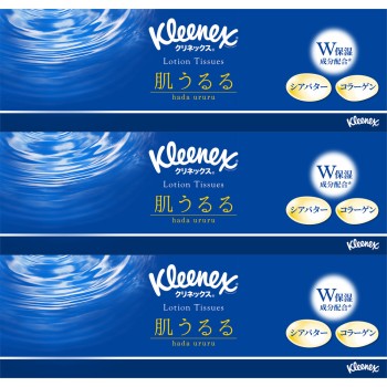 클리넥스 촉촉한 피부 티슈 204조 3P 일본제지크레시아
