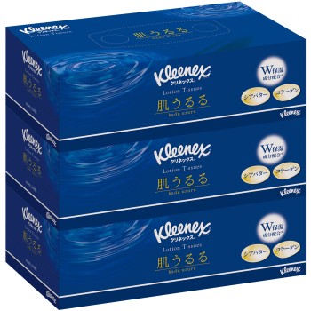 클리넥스 촉촉한 피부 티슈 204조 3P 일본제지크레시아