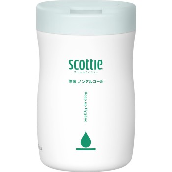 스코티 웨트 티슈 살균 논알코올 120매 일본제지크레시아