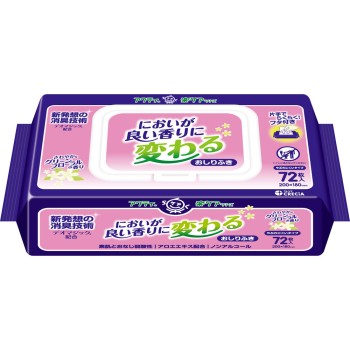 아쿠티 냄새가 좋은 향기로 바뀌는 엉덩이 닦는 시트 72매 니혼세이시 크레시아