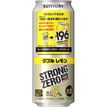 -196도 스트롱 제로 더블 레몬 케이스 500ml×24