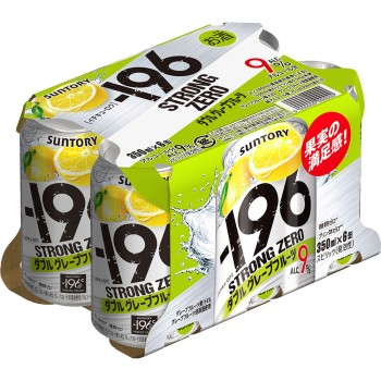 -196 스트롱 제로 더블 자몽 캔 350ml×6 산토리