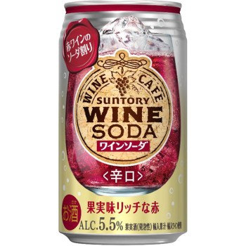 산토리 와인 카페 와인 소다 레드 케이스 350ml×24