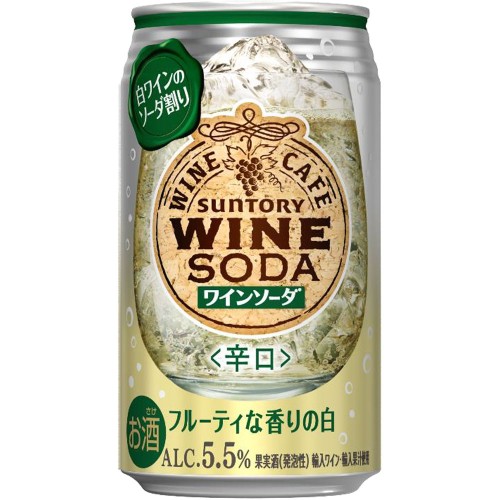 산토리 와인 카페 와인 소다 화이트 케이스 350ml×24