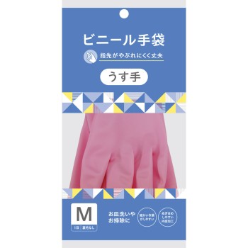 MK 비닐 얇은 손 핑크 M 1켤레 쇼와