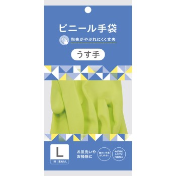 MK 비닐 얇은 장갑 그린 L 1쌍 쇼와