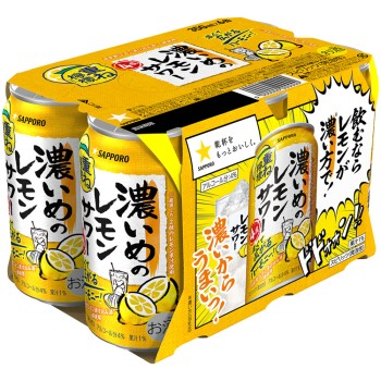 진한 레몬 사워 겹쳐진 레몬 캔 350ml×6