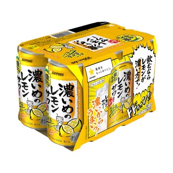 진한 레몬 사워 겹쳐진 레몬 캔 350ml×6
