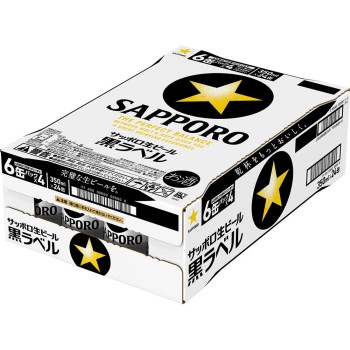 삿포로 생맥주 흑라벨 케이스 350ml×24