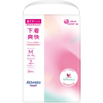 아텐토 초얇은 팬츠 속옷 상쾌한 엘레강트 M 24매 다이오제지