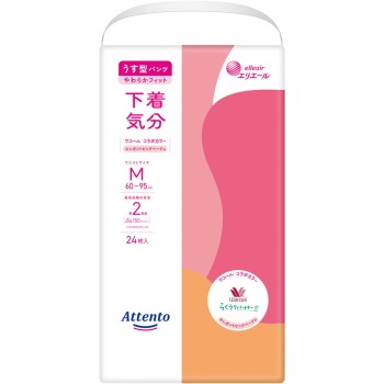 어텐트 얇은 팬츠 속옷 기분 엘레강트 M 24매 다이오제지