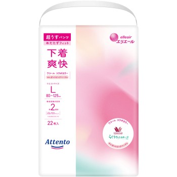 아텐토 극얇은 팬츠 속옷 상쾌 엘레강트 L 22매 다이오제지