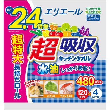 에리에르 초흡수 키친 타올 4R 120컷 다이오제지