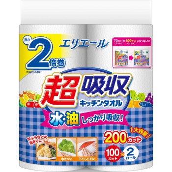 에리에르 초흡수 키친 타올 2R 2R(100컷) 다이오제지