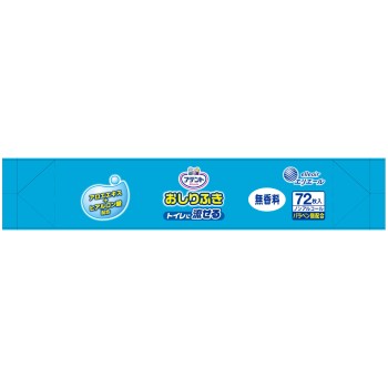 아텐토 흘릴 수 있는 엉덩이 물티슈 무향료 72매 다이오제지