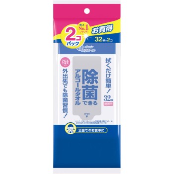 엘리에르 제균 알코올 타올 휴대용 32매×2P 다이오제지