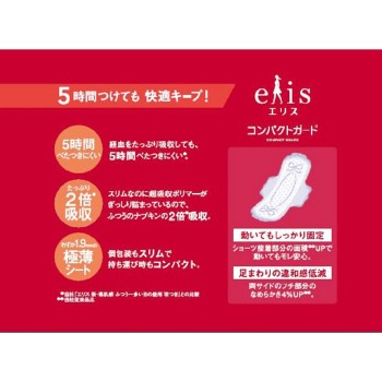 에리스 컴팩트 가드(많은 낮~보통의 날용) 날개 포함 28매 다이오제지