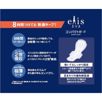 에리스 컴팩트 가드 (많은 밤용) 290 날개 포함 15매 다이오제지