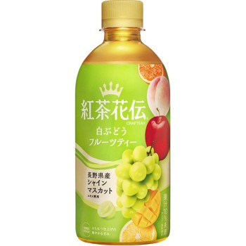홍차화전 크래프티 흰 포도 과일 티 케이스 440ml×24